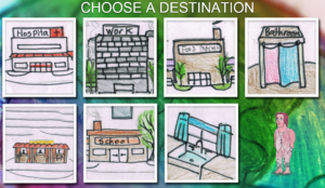 Choose a destination hand drawn photo