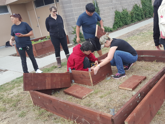 Edible Garden California student implementation planting
