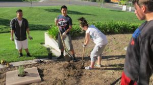 Students Planting