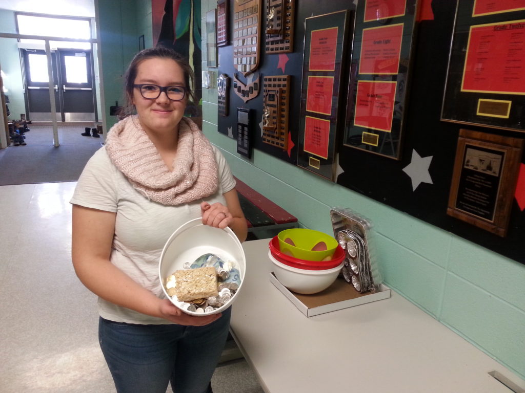 Ducks Unlimited Bake sale Bailie with baked goods student action projects