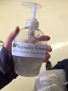 Sqeaky Green Hand soap student action project