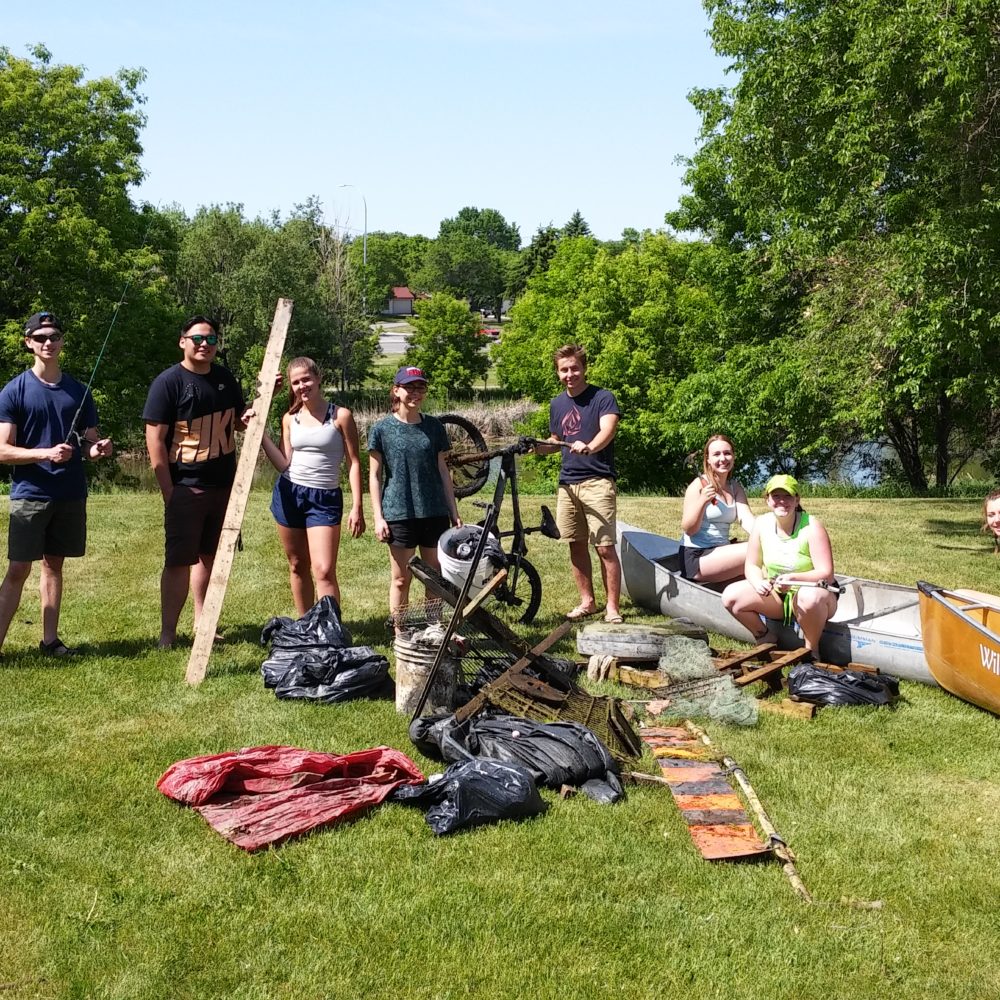 Purgin Sturgeon student action implementation project students with canoes