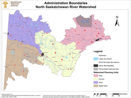 North Saskatchewan River Basin Council Boundaries